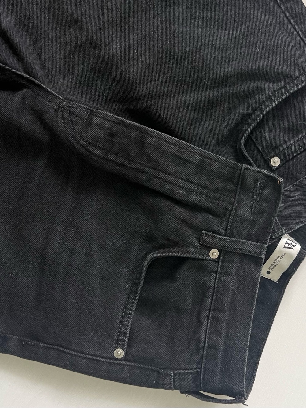 Zara Black Wide-Leg Jeans – Women’s Size 26 / US 4 / EUR 36 - Picture 11 of 14